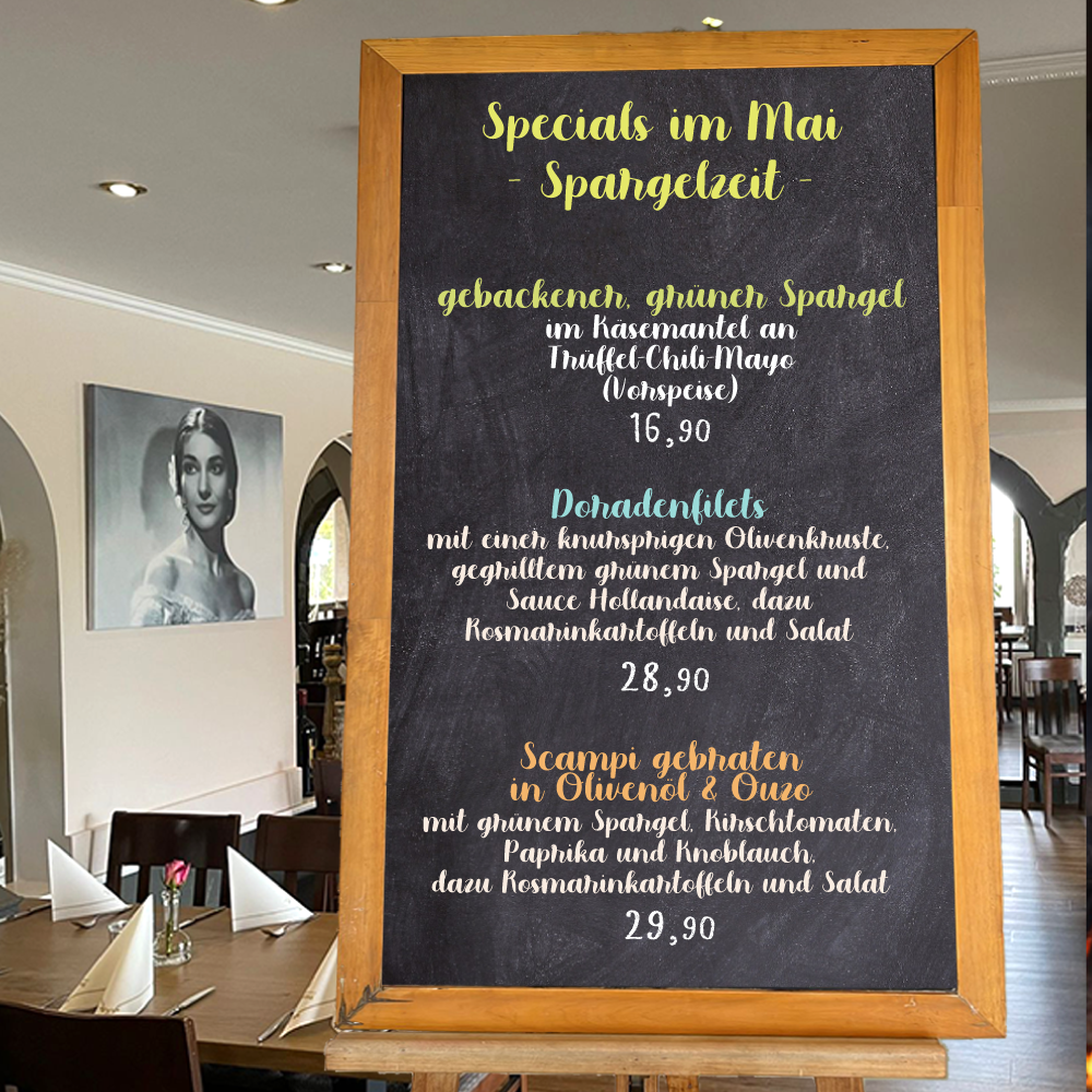 Specials im Mai- Spargelzeit - Restaurant Athena Stelle 